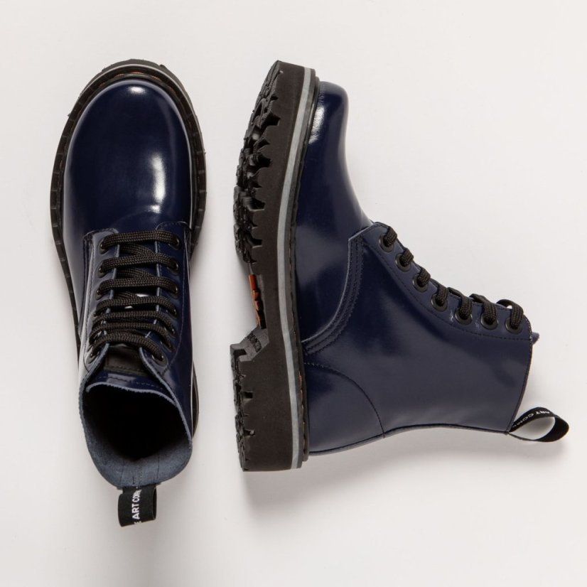 Kožené boty Glády#1166 NAPPA SHINNY NAVY / MARINA