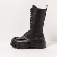 Vysoké šněrovací boty#1768 NAPPA BLACK / LEEDS
