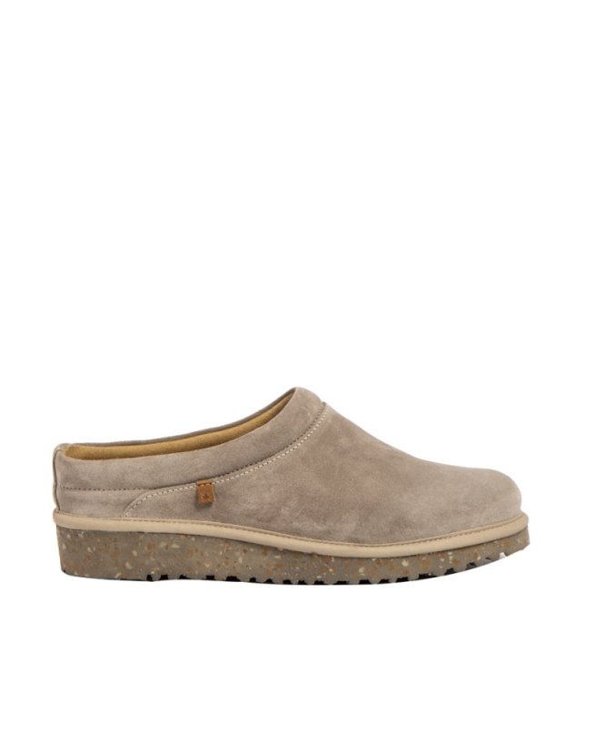 Nazouváky s kožíškem#N5636 SILK SUEDE TAUPE / FELSEN
