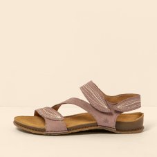 Dámské kožené sandály PANGLAO#N5810 NOBUCK LAVADO MALVA/PANGLAO