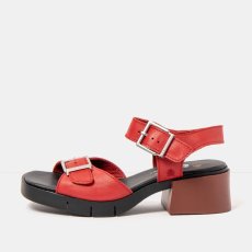 Dámské sandály na podpatku VARSOVIA#2061 ROMA RED / VARSOVIA