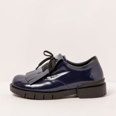 Dámské boty na platformě#1835S NAPPA SHINNY NAVY /OXFORD