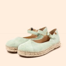 Espadrilky Mary Jane#N679 SILK SUEDE MENTA / CAMPOS