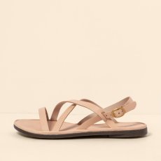 Dámské kožené sandály#N5694 SOFT NAPPA SALMON / TULIP