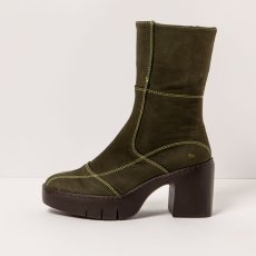 Kozačky s podpatkem#1659 NOBUCK KAKI/SOFIA