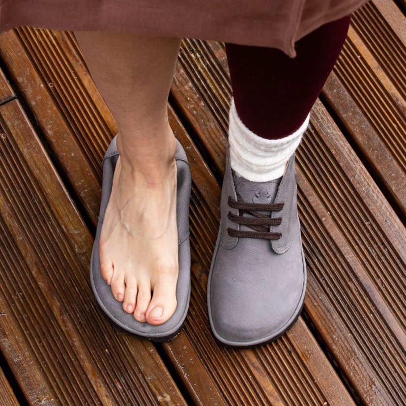 Barefootové kotníčkové boty#N5374 PLEASANT GREY / TRIBU