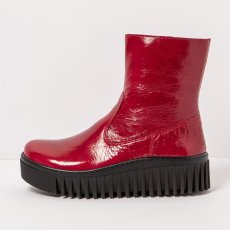 Kotníková obuv na platformě#1531 PATENT FLASH RED/BRIGHTON