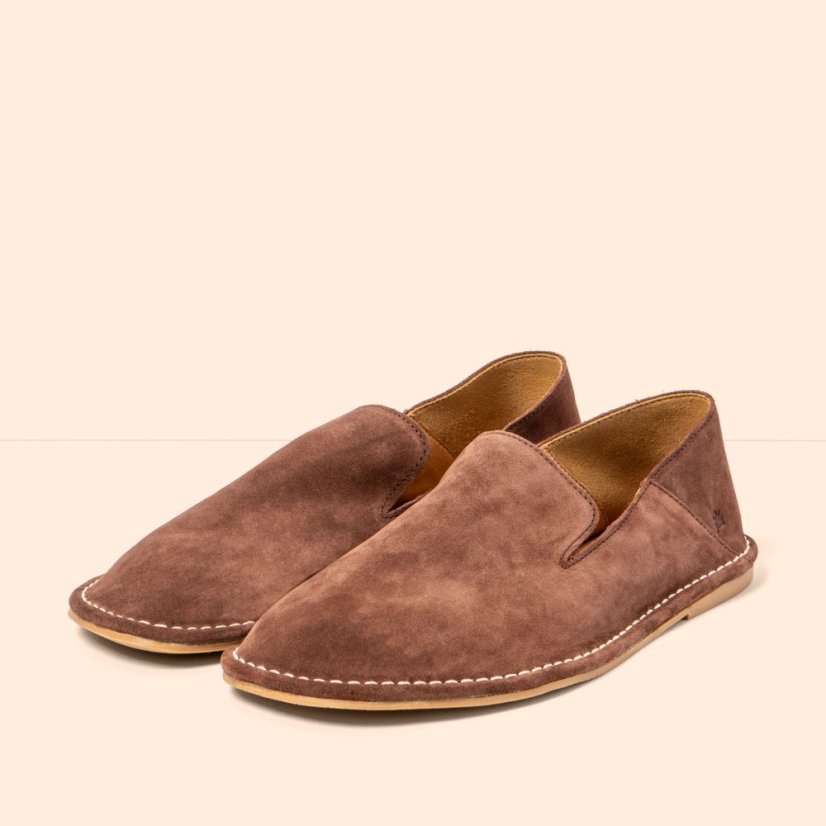 Barefoot mokasíny CRISOL#N5976 SILK SUEDE CHOCOLATE/ CRISOL