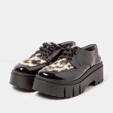 Polobotky s platformou#1765 NAPPA SHINNY BLACK-LEOPARD / LEEDS