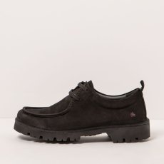 Kožené polobotky#1483 NOBUCK BLACK / DENVER