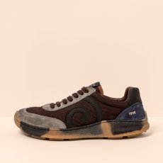 Barefoot sneakery OROEL#N5435A MULTI MATERIAL BROWN/OROEL