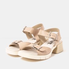 Dámské sandály na podpatku VARSOVIA#2061 ROMA CREAM / VARSOVIA