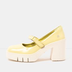 Dámské Mary Jane BERNA#1977 NAPPA SHINNY PALE YELLOW/BERNA