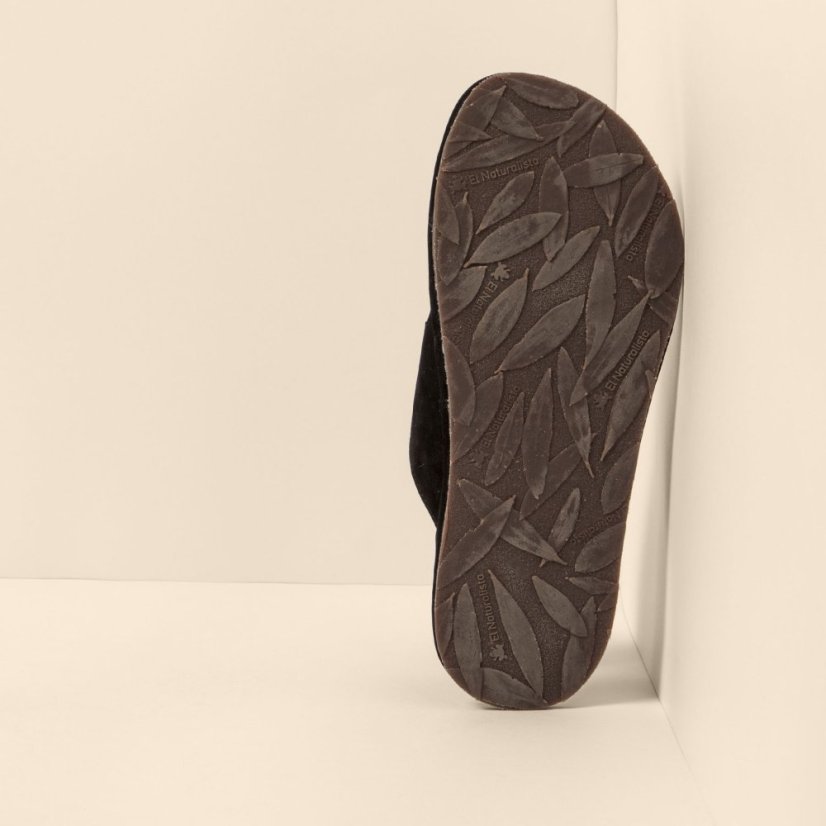 Barefoot pantofle BARE#N5682 NOBUCK LAVADO BLACK/ BARE SANDALS