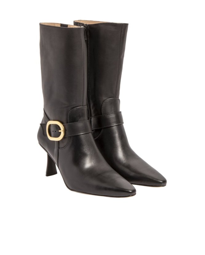 Luxusní dámské kozačky#S3197 NAPPA BLACK/ VILANA