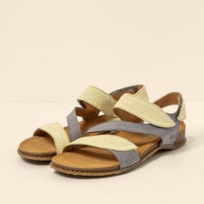 Dámské sandály PANGLAO#N5810S NOBUCK LAVADO DENIM-LIME/ PANGLAO