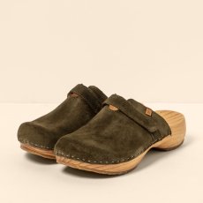 Dřevěné pantofle clogs#N5834 SILK SUEDE FOREST / SHOKUNIN Dřevěné pantofle clogs#N5834 SILK SUEDE FOREST / SHOKUNIN