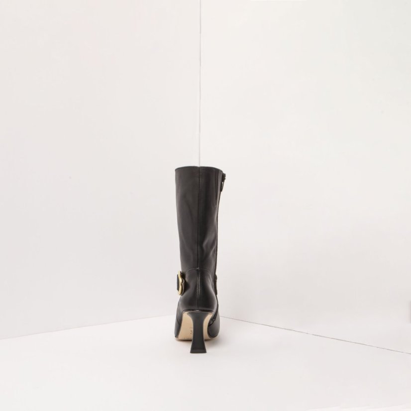 Luxusní dámské kozačky#S3197 NAPPA BLACK/ VILANA