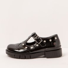 Desinové Mary Jane na platformě#1834S NAPPA SHINNY BLACK /OXFORD
